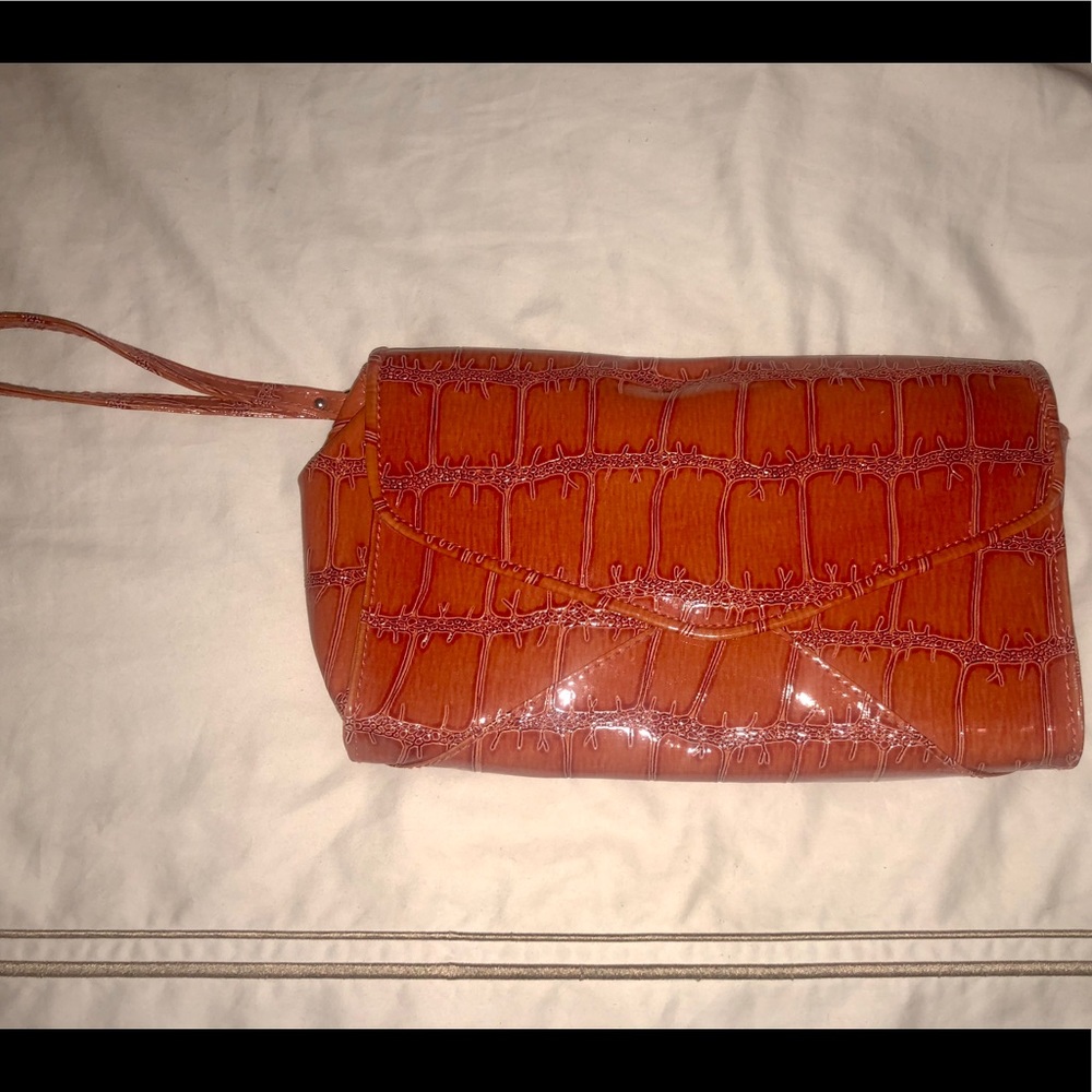 Cute orange wristlet clutch